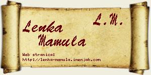 Lenka Mamula vizit kartica
